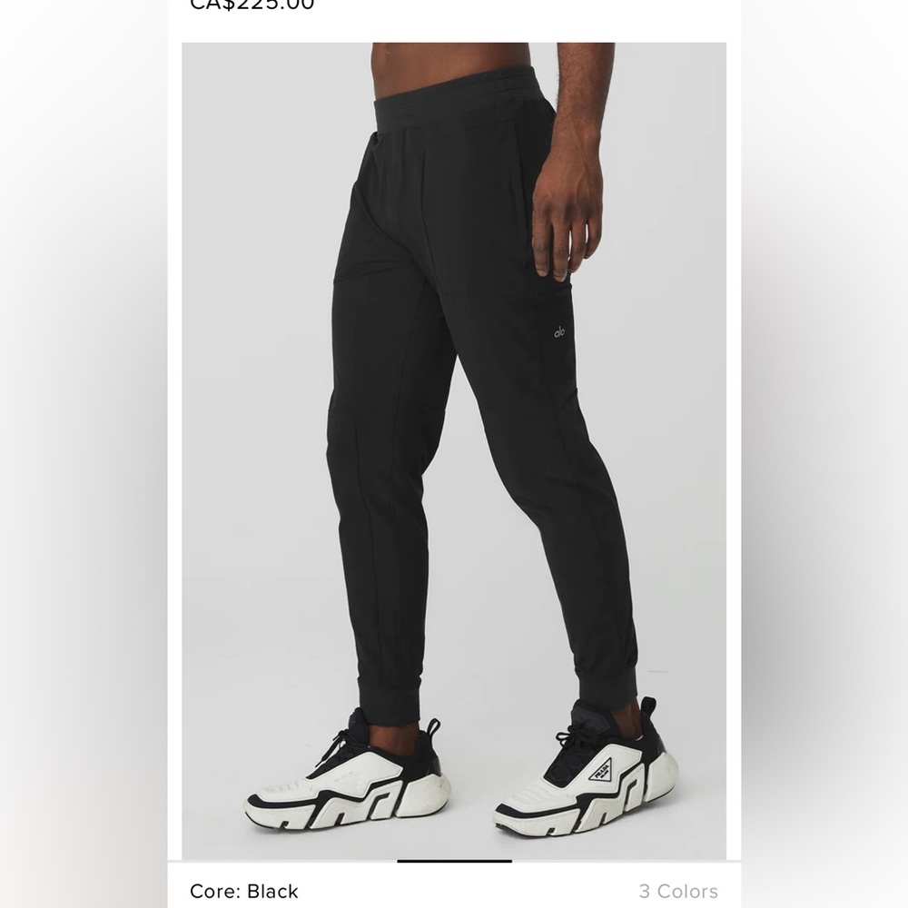 Alo co-op pant, black, large. New with tags